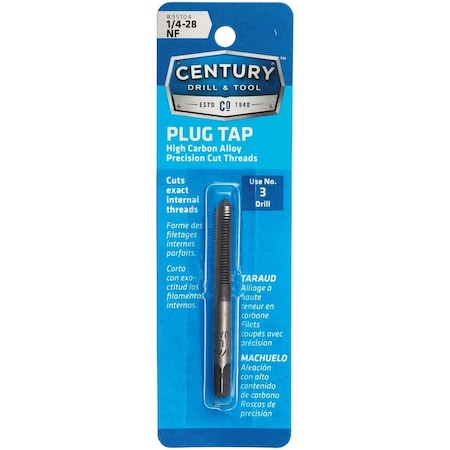 Century Drill & Tool Century Drill & Tool 1/4-28 Carbon Steel National Fine Tap-Plug 95104